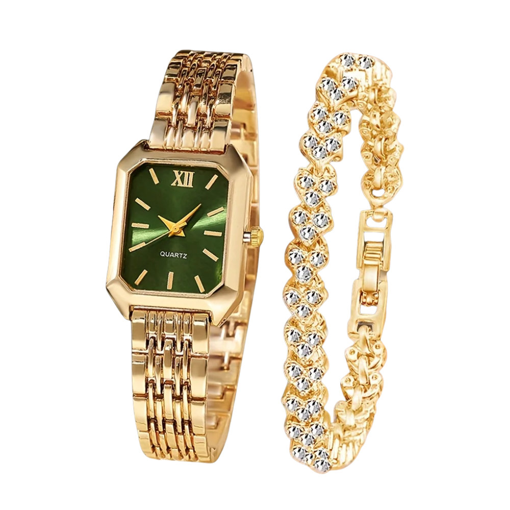 Coffret 2 Montres Femme Luxe - Élégance et Quartz