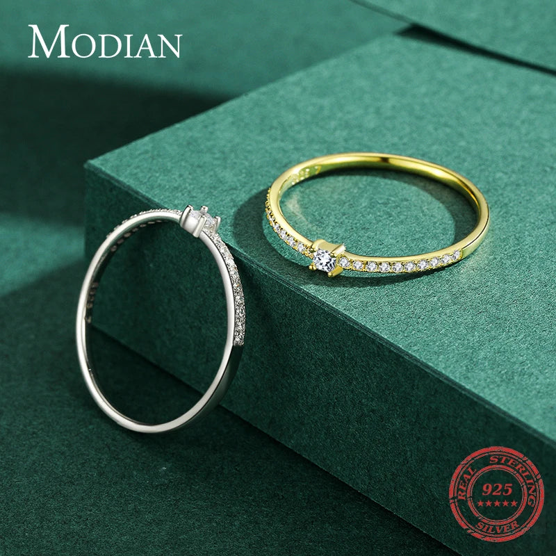 Bague Carrée Zircon – Argent 925