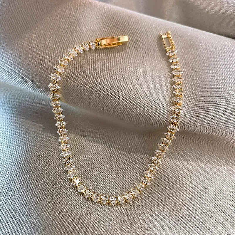Bracelet Cristal Géométrique – Style Luxe