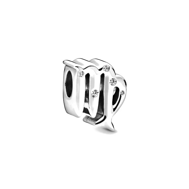Charm Avion & Passeport en Zircon Rose – Argent 925
