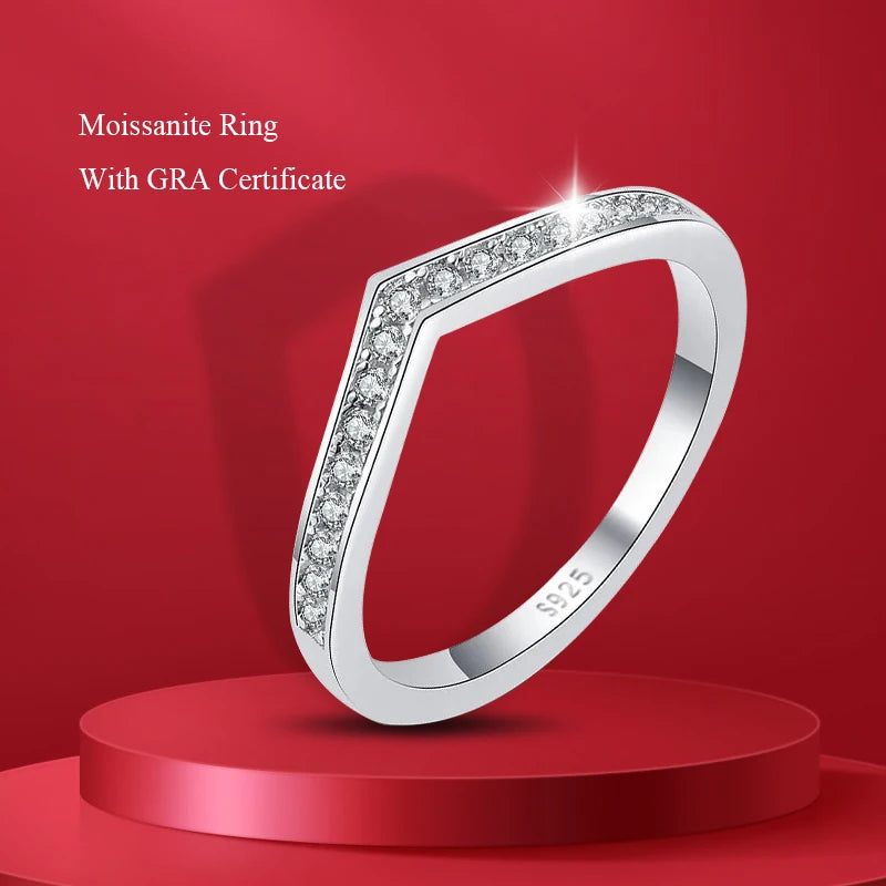 Alliance Moissanite Demi-Éternité – Argent 925