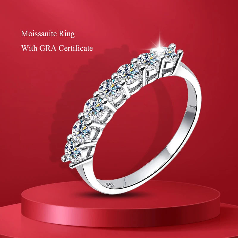 Alliance Moissanite Demi-Éternité – Argent 925