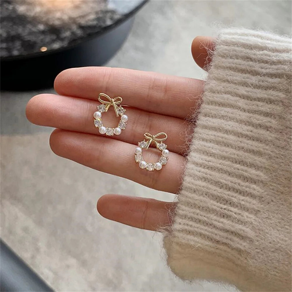 Boucles Nœud & Perle – Élégance