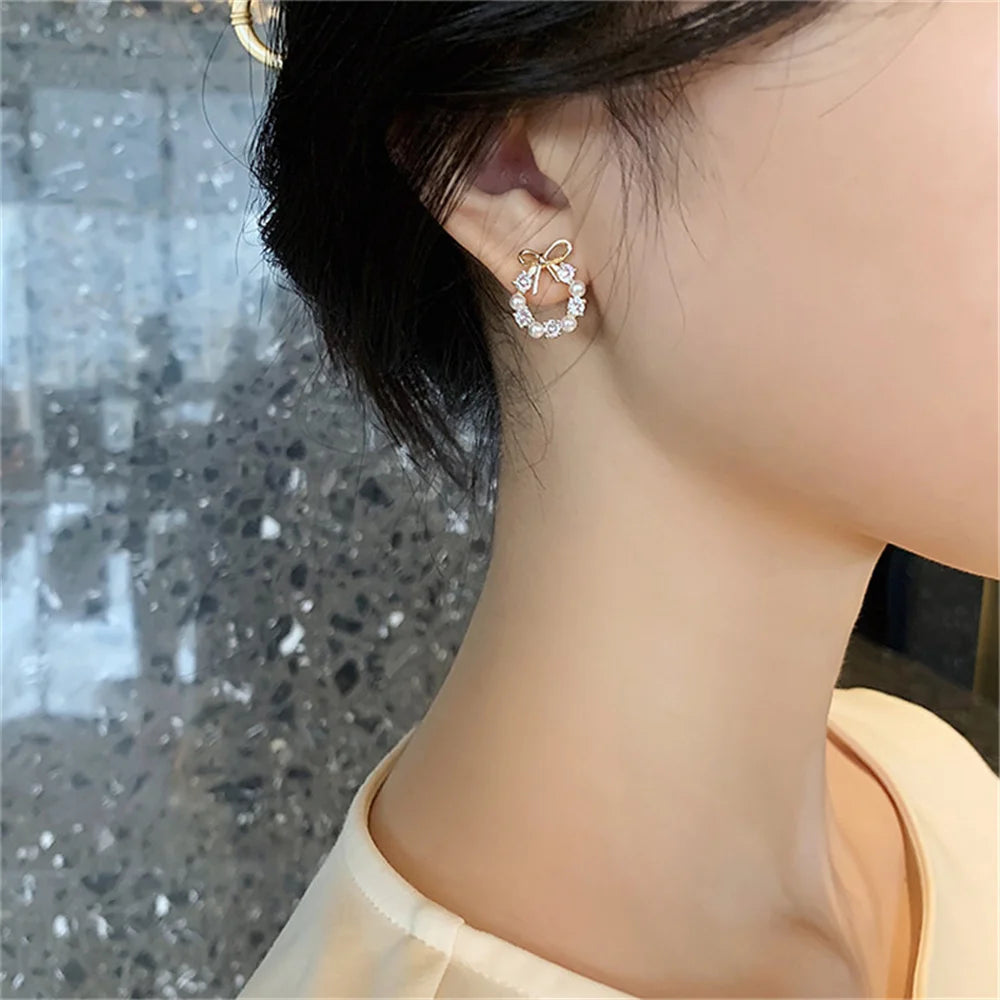Boucles Nœud & Perle – Élégance