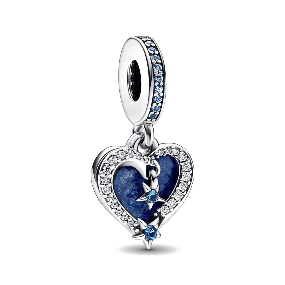 Charm Avion & Passeport en Zircon Rose – Argent 925