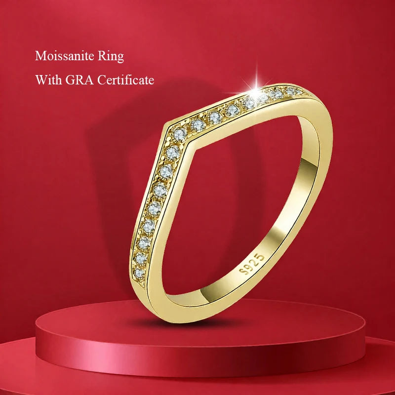 Alliance Moissanite Demi-Éternité – Argent 925