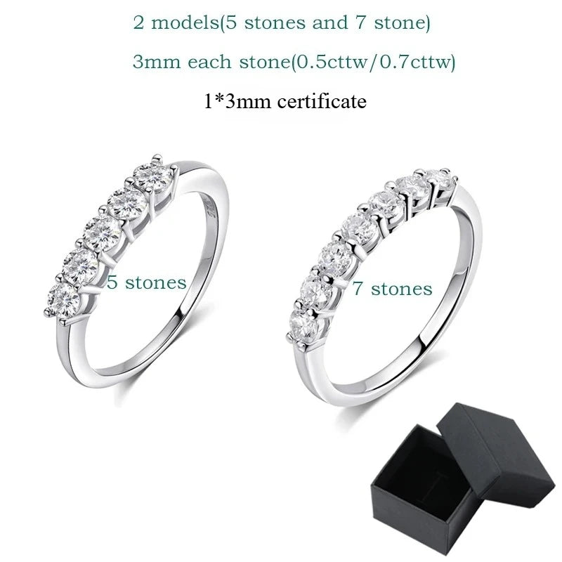 Bague Moissanite 0.7CT – Argent 925