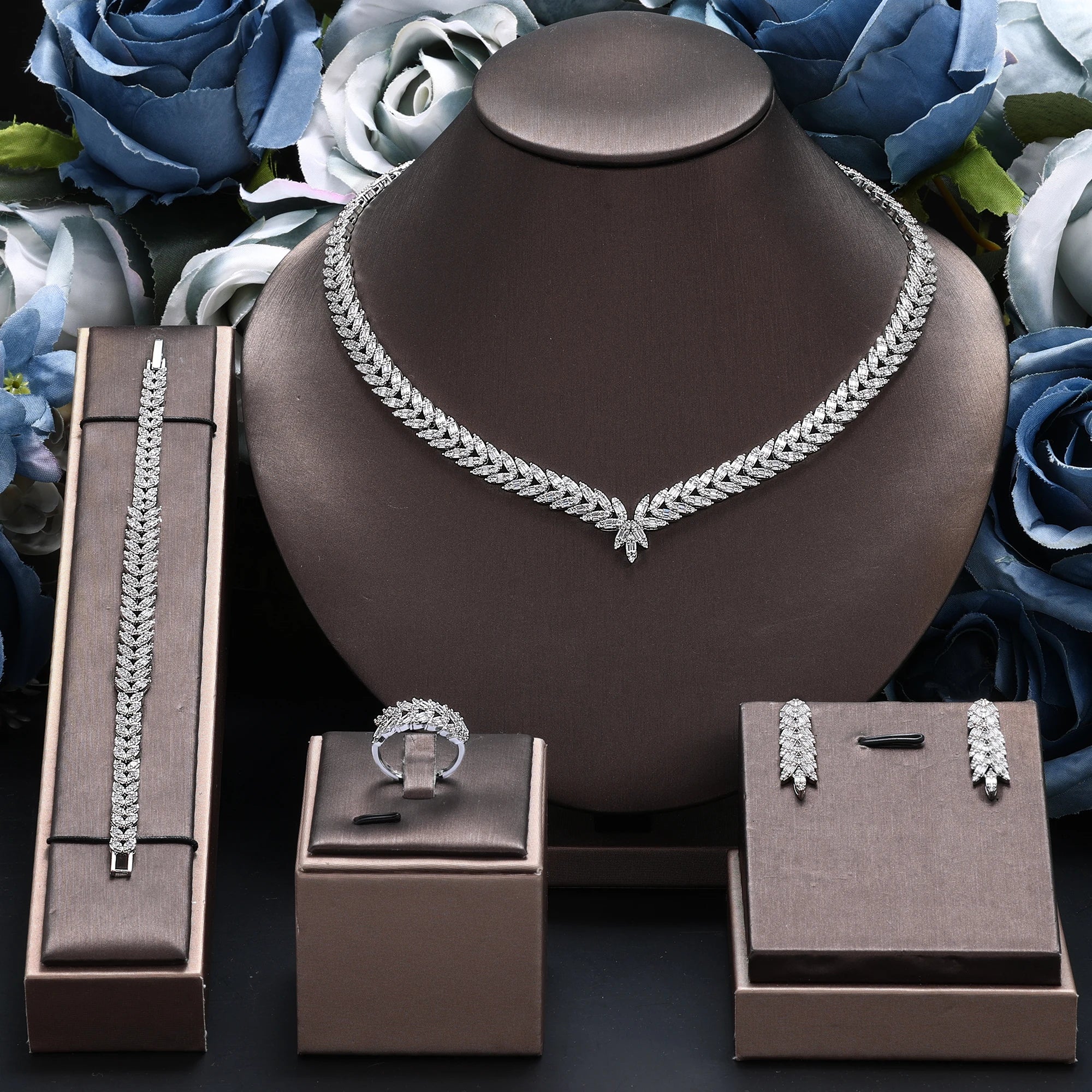 Parure Mariage en Zircon – Élégance Luxe