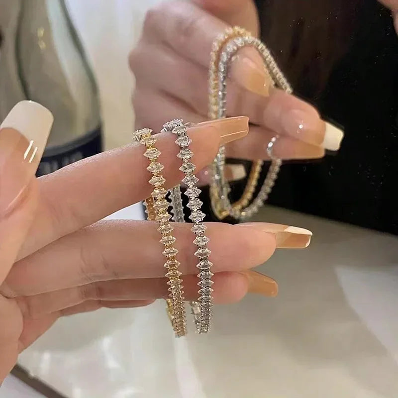 Bracelet Cristal Géométrique – Style Luxe