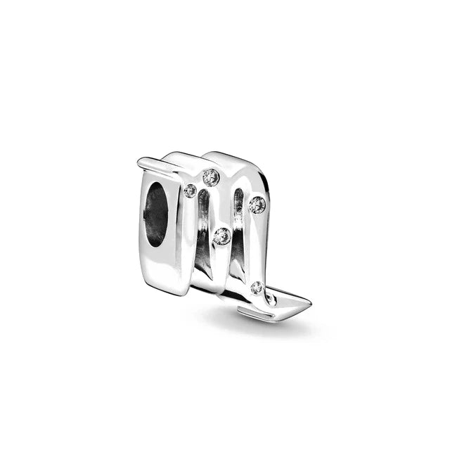 Charm Avion & Passeport en Zircon Rose – Argent 925