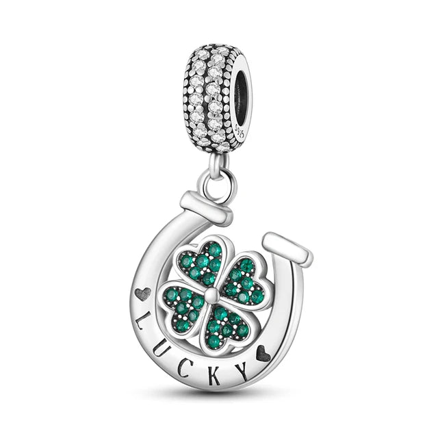Charm Avion & Passeport en Zircon Rose – Argent 925