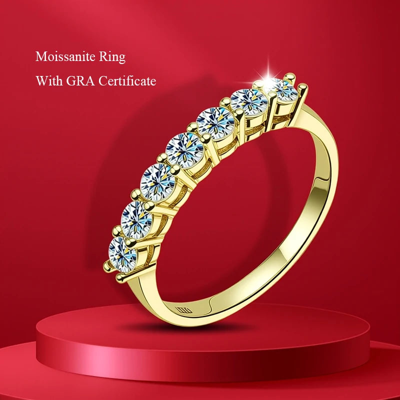 Alliance Moissanite Demi-Éternité – Argent 925