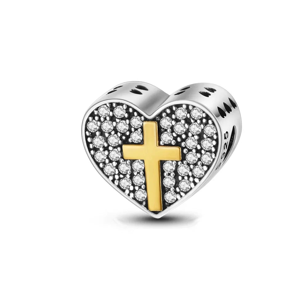 Charm Avion & Passeport en Zircon Rose – Argent 925