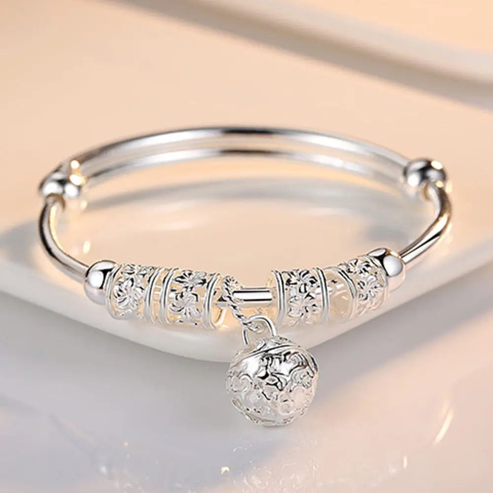 Bracelet Cloche Creuse – Argent Élégant