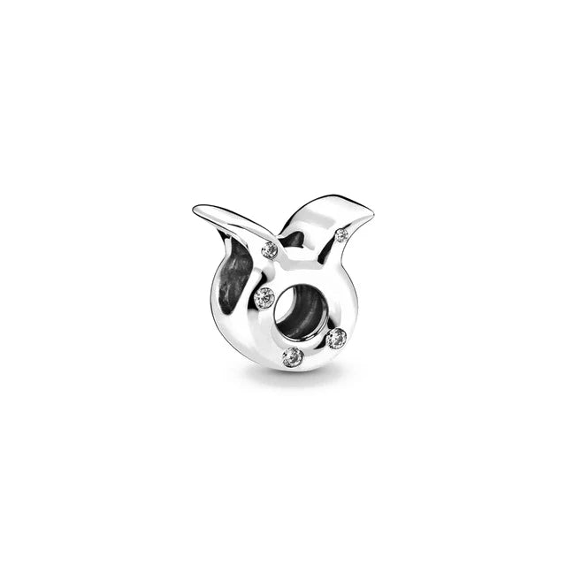 Charm Avion & Passeport en Zircon Rose – Argent 925