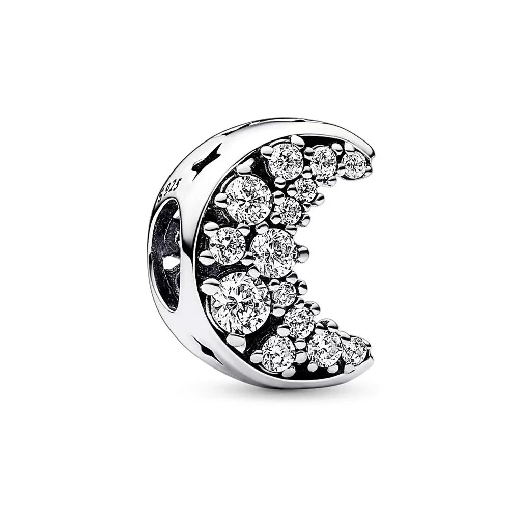 Charm Avion & Passeport en Zircon Rose – Argent 925