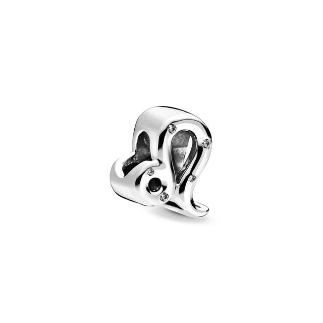 Charm Avion & Passeport en Zircon Rose – Argent 925