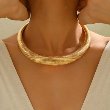 Collier Torque Épais – Acier Vintage