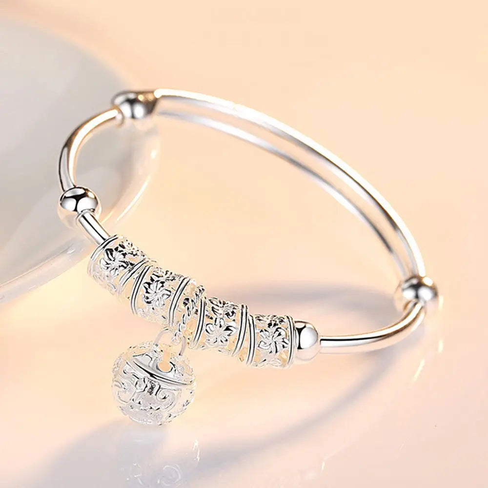 Bracelet Cloche Creuse – Argent Élégant