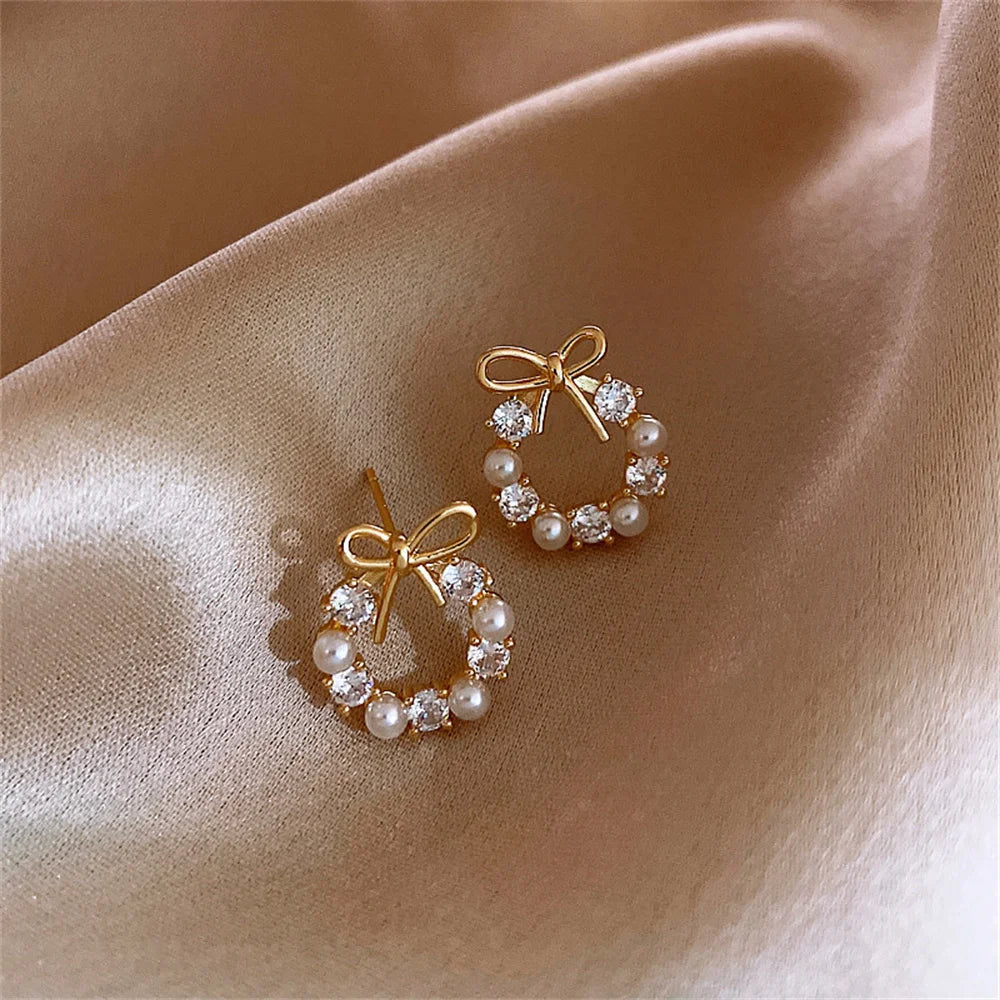 Boucles Nœud & Perle – Élégance