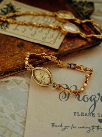 Montre Femme Rétro – Or Élégant