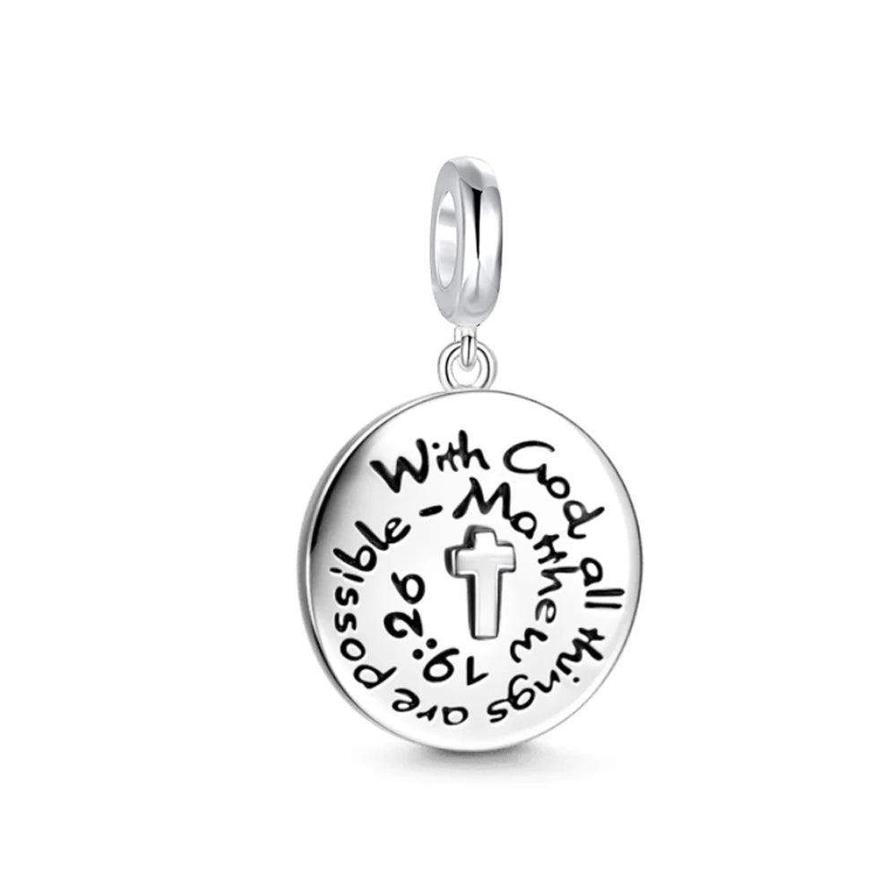 Charm Avion & Passeport en Zircon Rose – Argent 925