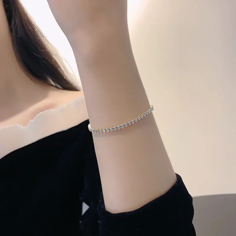 Bracelet Cristal Géométrique – Style Luxe