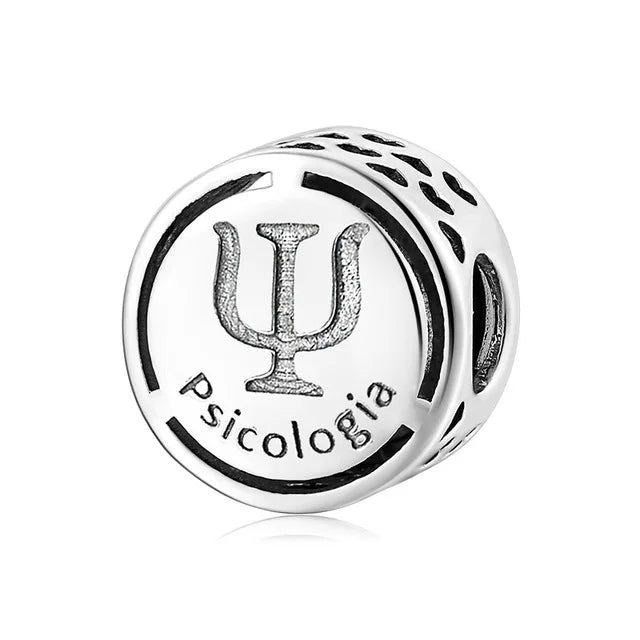 Charm Avion & Passeport en Zircon Rose – Argent 925