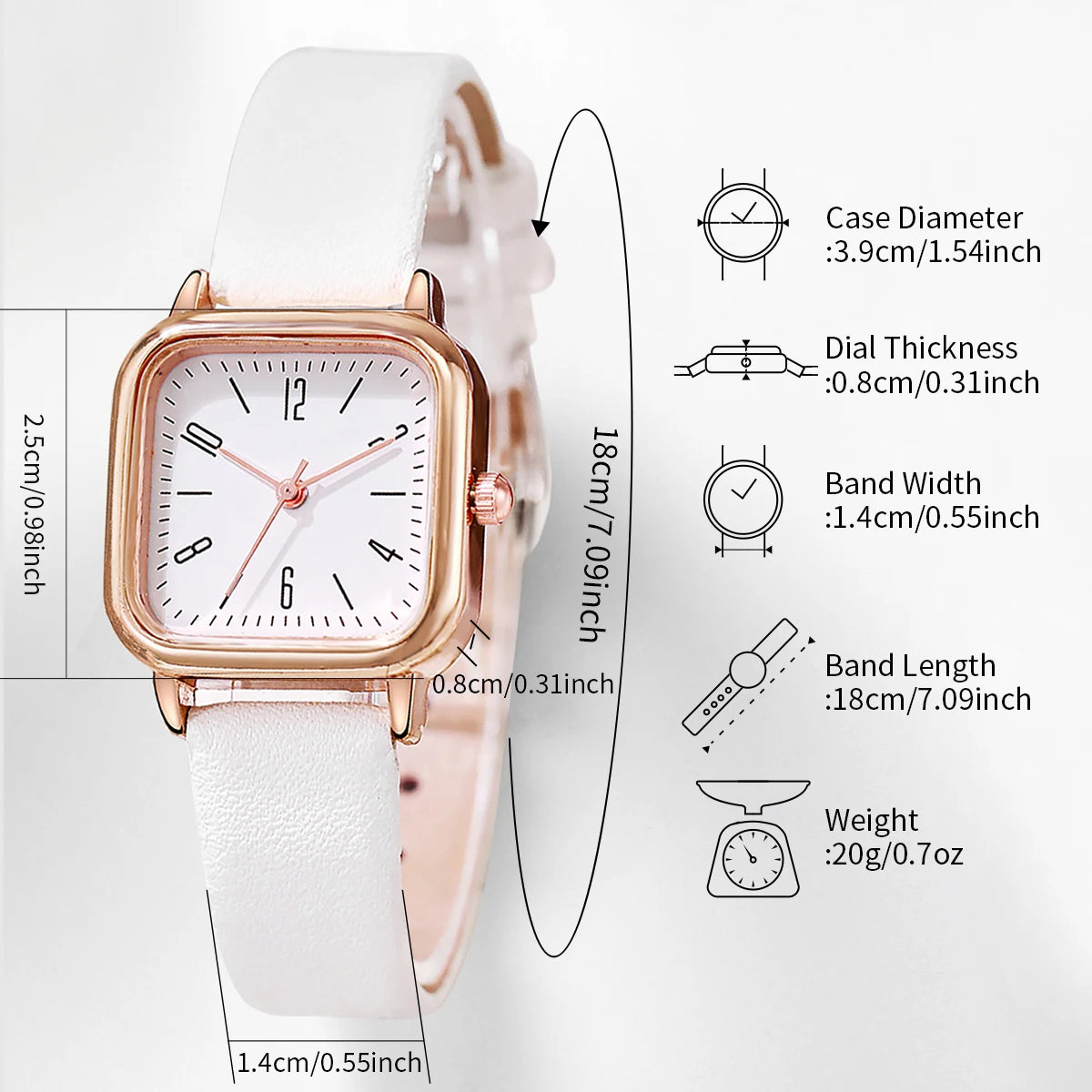 Set Montre Carrée & Bracelet – Élégance
