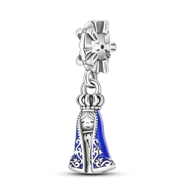 Charm Avion & Passeport en Zircon Rose – Argent 925