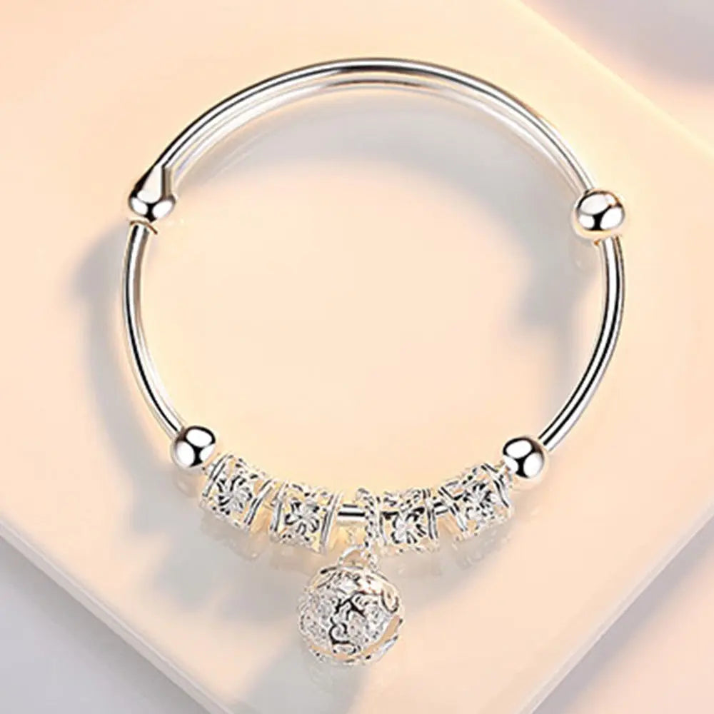 Bracelet Cloche Creuse – Argent Élégant