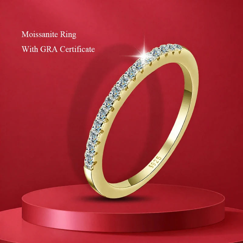 Alliance Moissanite Demi-Éternité – Argent 925