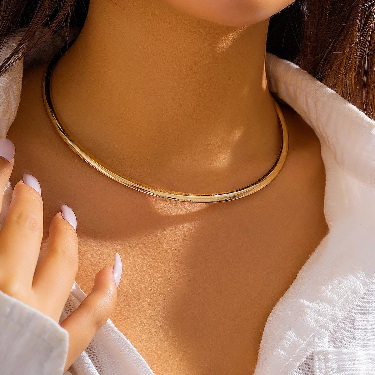 Collier Torque Gothique – Métal Élégant